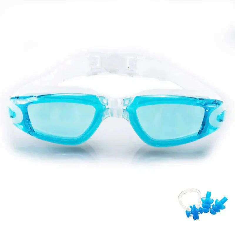 Swimming Goggles for Men & Women – Anti-Fog UV Protection, Waterproof, Adjustable Silicone Swim Goggles for Adults & Kids.