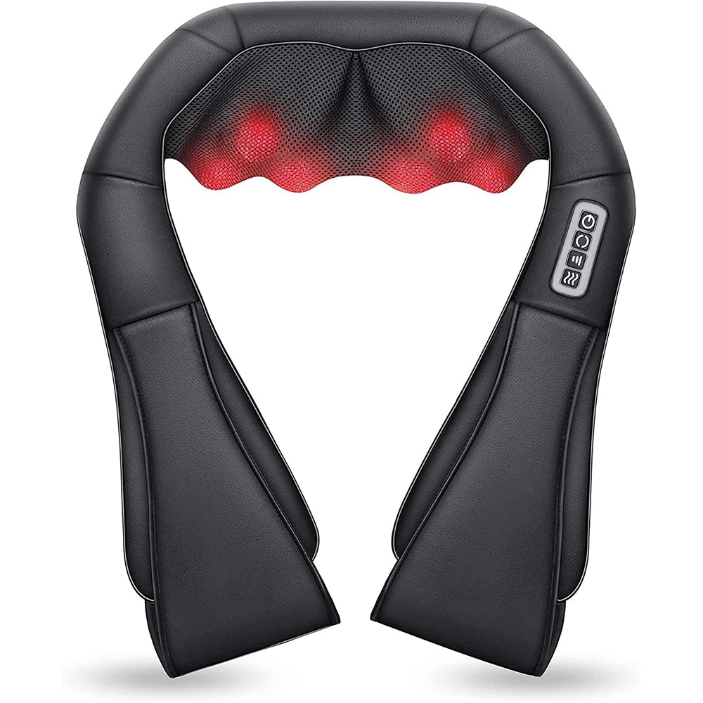 Shiatsu Back Shoulder and Neck Massager, Electric Full Body Massage to Legs Muscles Tissue Deep Kneading Heating Pillow Massage.