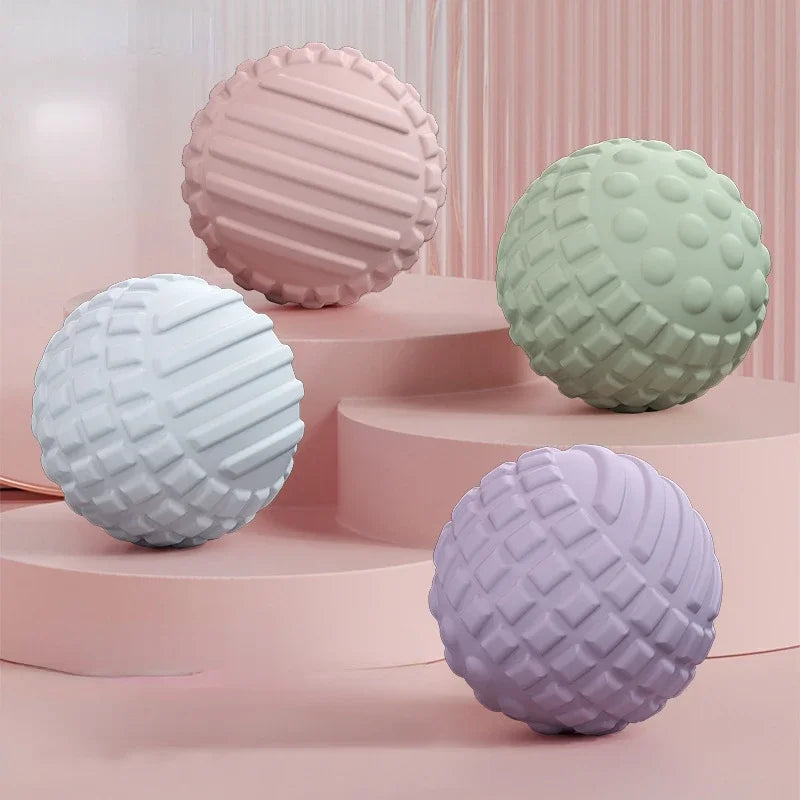 TPR Floating Point Muscle Relaxation Massager Light Massage Adsorption Ball Relieves Pain Reusable and Washable.