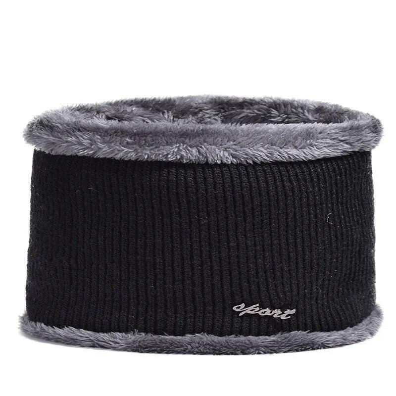 New Winter Men'S Hat – Outdoor Ear Protection Warm Knitted Cap with Windproof Visor, Thick Bicycle Scarf Cap for Men.