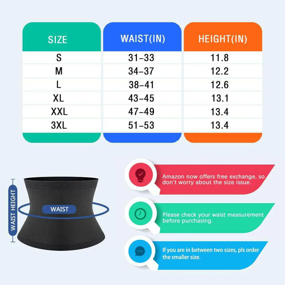 Sauna Waist Trimmer Belt for Men.