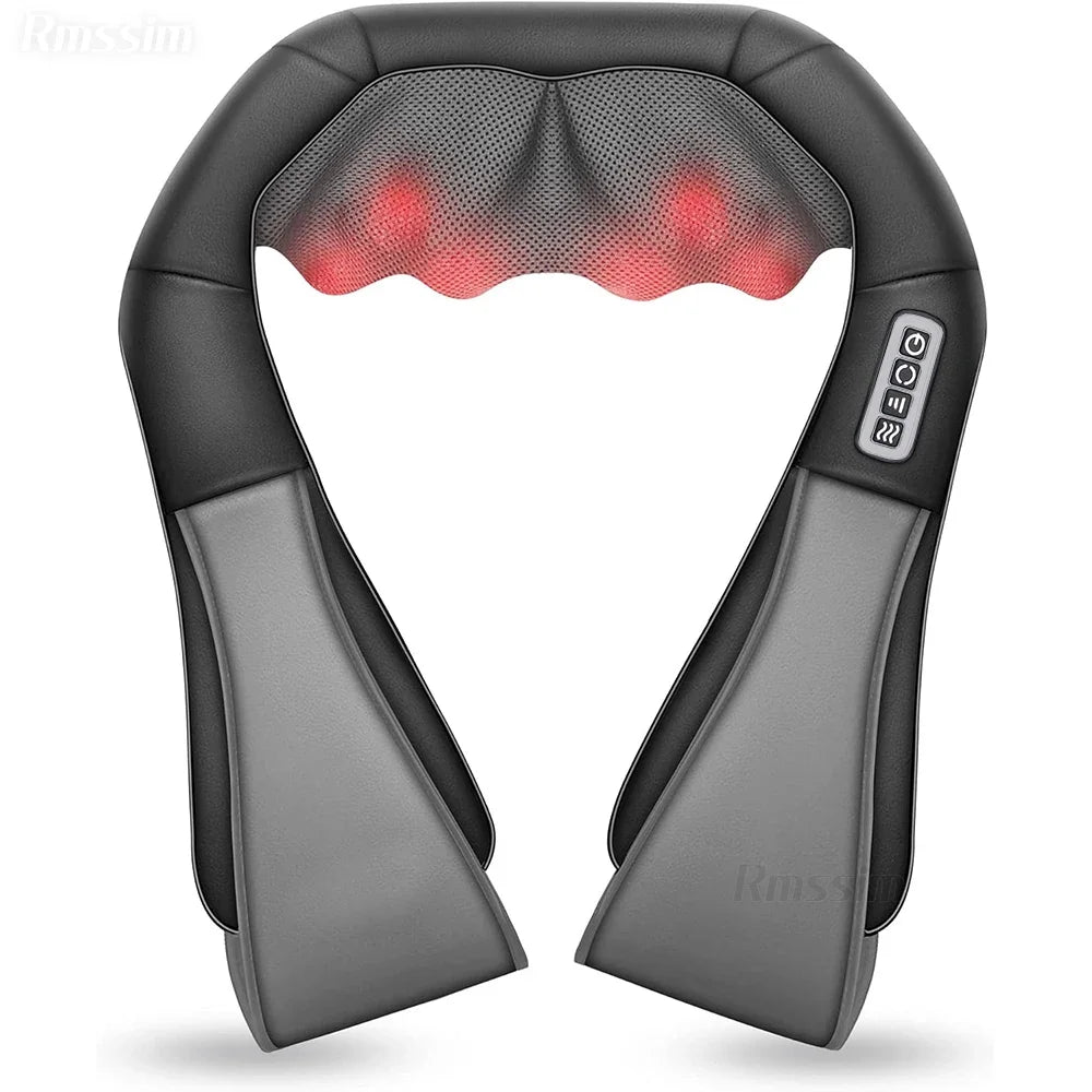 Shiatsu Back Shoulder and Neck Massager, Electric Full Body Massage to Legs Muscles Tissue Deep Kneading Heating Pillow Massage.