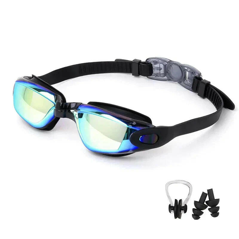 Swimming Goggles for Men & Women – Anti-Fog UV Protection, Waterproof, Adjustable Silicone Swim Goggles for Adults & Kids.