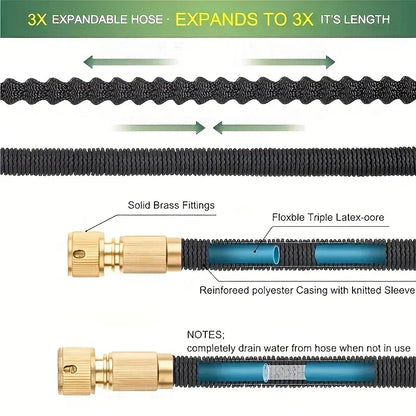New Expandable Magic Hose High Pressure Car Wash Hose with Spray Gun Set Outdoor Watering Irrigation Tool Garden Hose