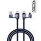 4 in 1 Multi Fast Charging Cable 60w - USB A/C to Lightning & USB C - 1.2m (VD-DCS03)