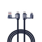 4 in 1 Multi Fast Charging Cable 60w - USB A/C to Lightning & USB C - 1.2m (VD-DCS03)