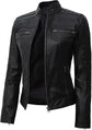 Motorcycle Leather Jacket for Women