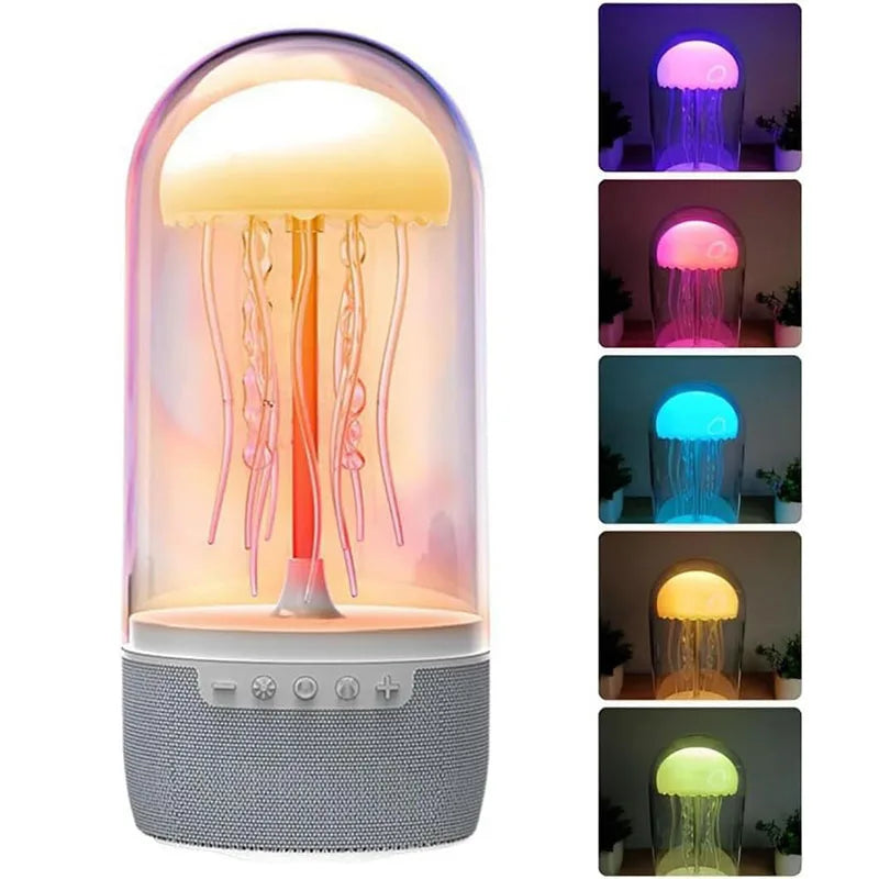 Jellyfish Lamp,With Bluetooth Speaker Dancing Jellyfish Lamp,7Color Atmosphere Jellyfish Desk Lamp,Rechargeable Mood Night Light.