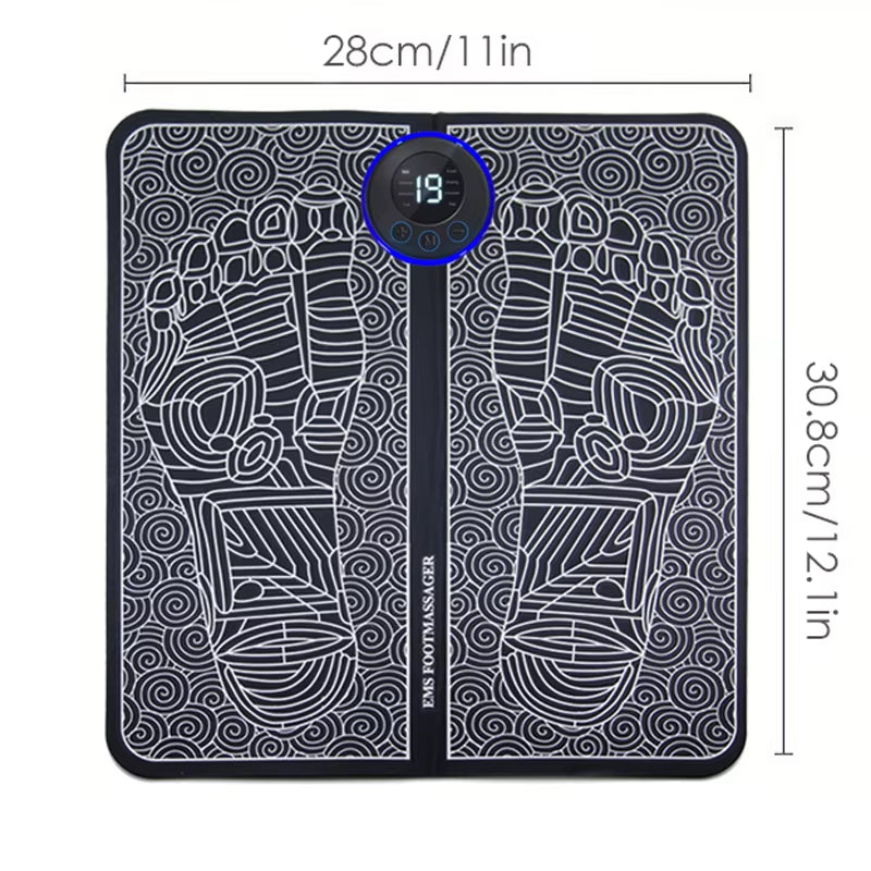 EMS Remote Foot Massager Rechargeable Massage Mat Foot Relaxation Pads Ele Ctric Foot Massage Tool to Relieve Sore Feet Fitness.