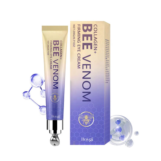 Effective Moisturizing for the Eye Area, Daily Care, Radiant Skin, and Application of Bee Venom Eye Cream.