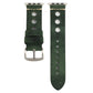 For Apple Watch Series 7 45mm / 6 & SE & 5 & 4 44mm / 42mm 3 & 2 & 1 Retro Hole Genuine Leather Wrist Watch Band, For 42mm