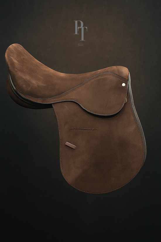 Matte Brown Leather Polo Saddle
