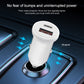 PD 20W USB-C / Type-C  QC 3.0 USB Interface Fast Charging Car Charger (White)