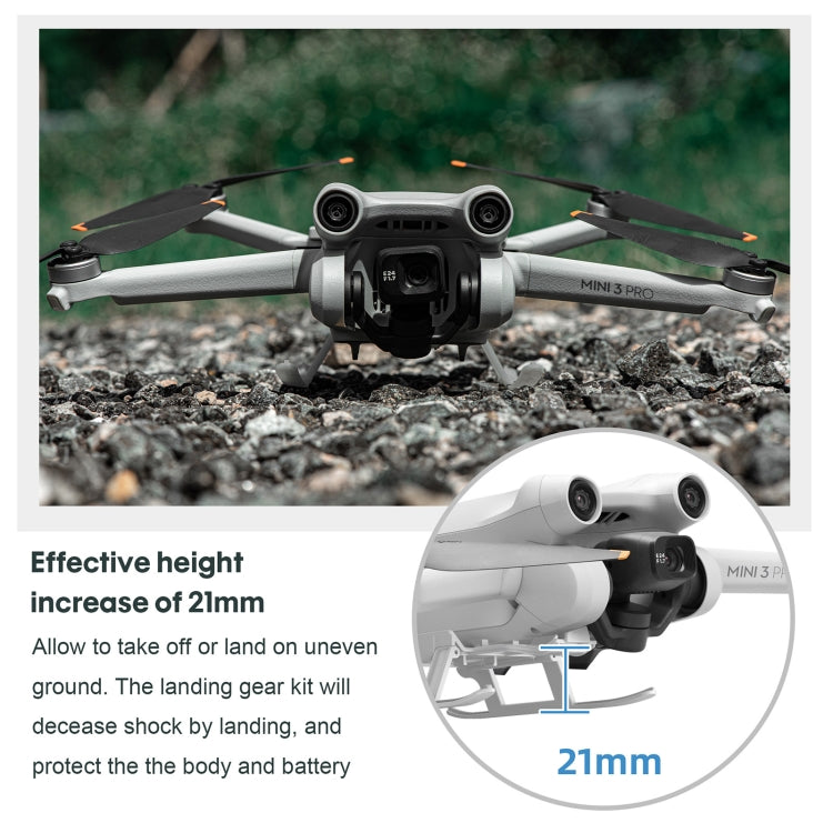STARTRC Folding Anti-fall Anti-dirt Heightened Landing Gear Training Rack for DJI Mini 3 Pro, For DJI Mini 3 Pro