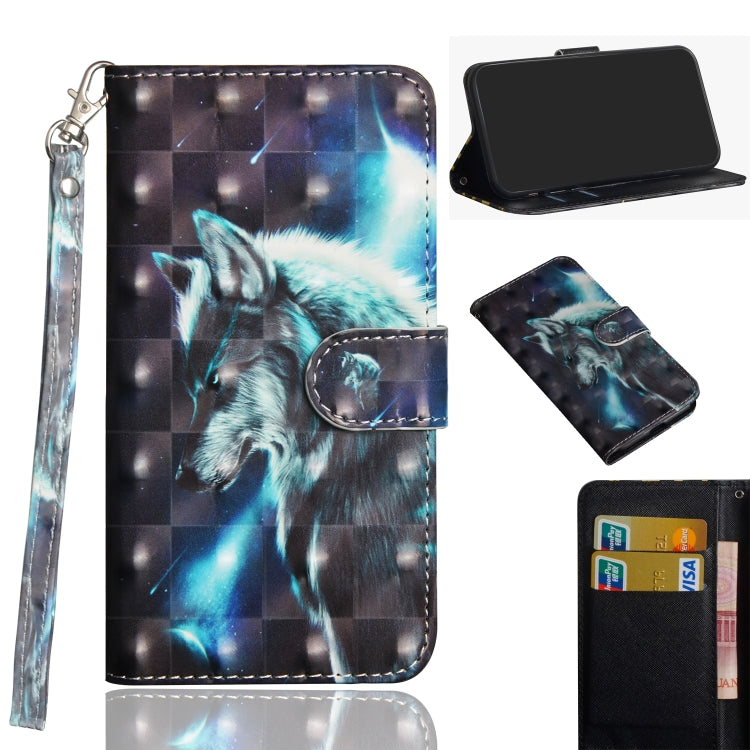 3D Painting Pattern Horizontal Flip TPU + PU Leather Case with Holder & Card Slots & Wallet, For Huawei Honor 8A Pro