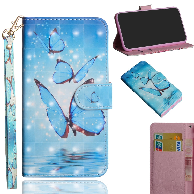 3D Painting Pattern Horizontal Flip TPU + PU Leather Case with Holder & Card Slots & Wallet, For Huawei Honor 8A Pro