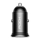 ROCK H11 4.8A 24W Mini Dual USB Car Charger(Black)