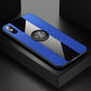 XINLI Stitching Cloth Textue Shockproof TPU Protective Case with Ring Holder, For iPhone 8 / 7, For iPhone 8 Plus / 7 Plus, For iPhone X / XS, For iPhone XR