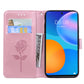 Rose Embossed Horizontal Flip PU Leather Case with Holder & Card Slots & Wallet, For Huawei Honor 10X Lite, For Huawei P smart 2021