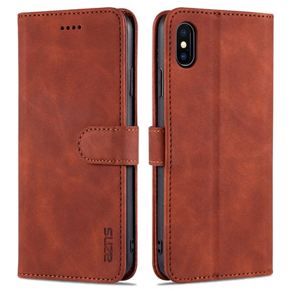 AZNS Skin Feel Calf Texture Horizontal Flip Leather Case with Card Slots & Holder & Wallet, For iPhone XS Max, For iPhone XR