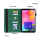 Business Leather Case for iPad 9.7/Pro 9.7/Air 2 with Holder, Card Slots, Photo Frame, Sleep/Wake Function (Green)