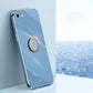 XINLI Straight Edge 6D Electroplate TPU Phone Case with Ring Holder, For iPhone SE 2022 / SE 2020 / 8 / 7, For iPhone 11, For iPhone 11 Pro