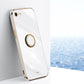 XINLI Straight Edge 6D Electroplate TPU Phone Case with Ring Holder, For iPhone SE 2022 / SE 2020 / 8 / 7, For iPhone 11, For iPhone 11 Pro