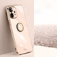 XINLI Straight Edge 6D Electroplate TPU Phone Case with Ring Holder, For iPhone SE 2022 / SE 2020 / 8 / 7, For iPhone 11, For iPhone 11 Pro