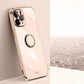 XINLI Straight Edge 6D Electroplate TPU Phone Case with Ring Holder, For iPhone SE 2022 / SE 2020 / 8 / 7, For iPhone 11, For iPhone 11 Pro
