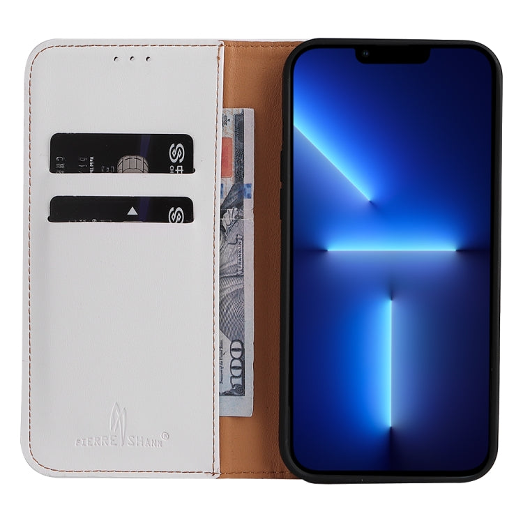 Fierre Shann PU Leather Texture Horizontal Flip Leather Case with Holder & Card Slots & Wallet, For iPhone 13 Pro Max, For iPhone 13 Pro, For iPhone 13 mini, For iPhone 13