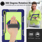 360 Degree Rotation Contrast Color Shockproof Silicone + PC Case with Holder & Hand Grip Strap & Shoulder Strap, For Samsung Galaxy Tab S7 FE T730 / T735