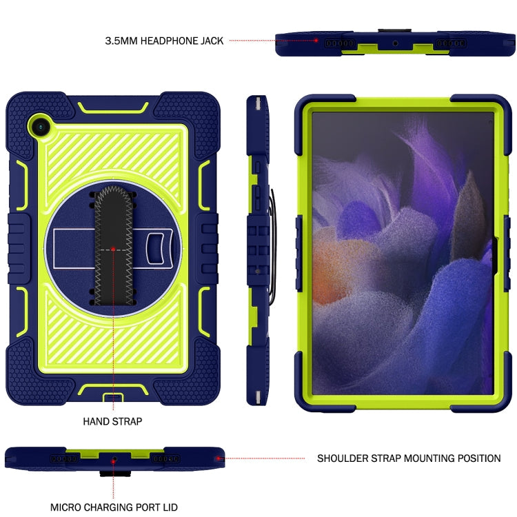 360 Degree Rotation Contrast Color Silicone + PC Tablet Case, For Samsung Galaxy Tab A8 10.5 2021
