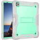 For iPad Pro 12.9 2022 / 2021 / 2020 / 2018 Silicone + PC Shockproof Tablet Case(Mint Green+Grey)