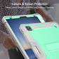 For iPad Pro 12.9 2022 / 2021 / 2020 / 2018 Silicone + PC Shockproof Tablet Case(Mint Green+Grey)