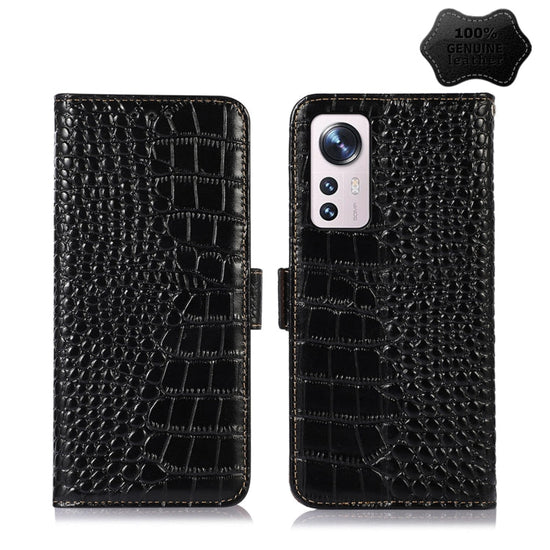 Crocodile Top Layer Cowhide Leather Phone Case, For Xiaomi 12 Pro, For Samsung Galaxy S22+ 5G, For Samsung Galaxy S22 Ultra 5G, For Samsung Galaxy S22 5G