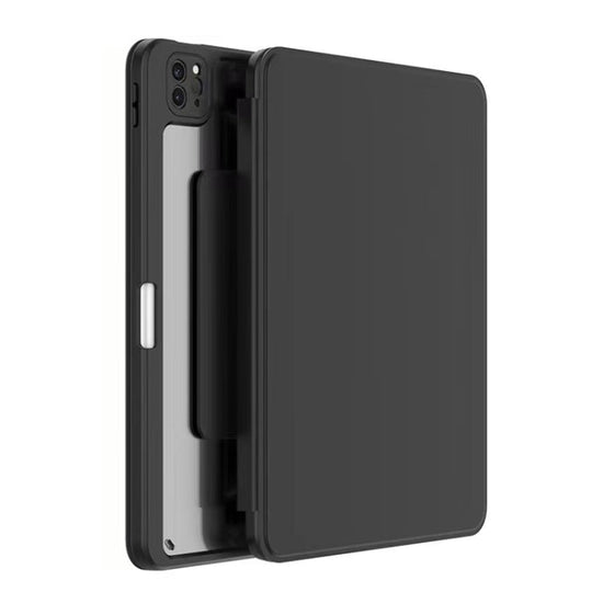 For iPad Pro 12.9 2022 / 2021 / 2020 / 2018 Mutural Jianshang Series Tablet Leather Smart Case(Black)