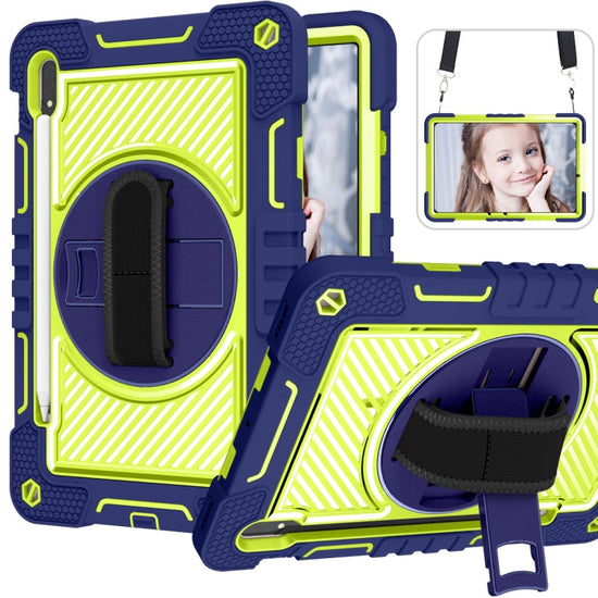 360 Degree Rotation Contrast Color Silicone+PC Tablet Case, For Samsung Galaxy Tab S7 / S8