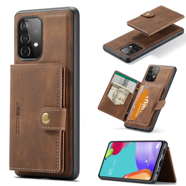 JEEHOOD Retro Magnetic Detachable Leather Phone Case, For Samsung Galaxy A32 4G