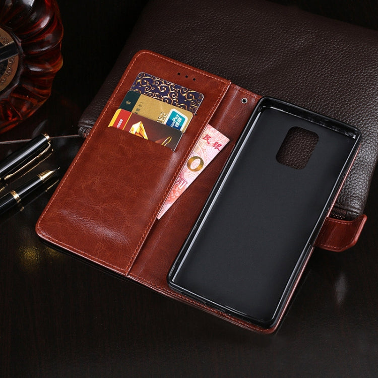 idewei Crazy Horse Texture Horizontal Flip Leather Case with Holder & Card Slots & Wallet, For Xiaomi Redmi Note 9 Pro, For Xiaomi Redmi Note 9 Pro Max, For Galaxy A11