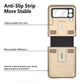 Colorful Leather + PC Phone Case with Ring, For Samsung Galaxy Z Flip4 5G