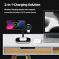YM-UD22 15W 5 in 1 Magnetic Wireless Charger with Stand Function(Black)