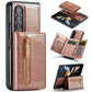 DG.MING M3 Series Glitter Powder Card Bag Leather Case, For Samsung Galaxy Z Fold3 5G, For Samsung Galaxy Z Fold4 5G