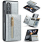 DG.MING M3 Series Glitter Powder Card Bag Leather Case, For Samsung Galaxy Z Fold3 5G, For Samsung Galaxy Z Fold4 5G