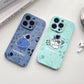 For iPhone 12 Pro Max Liquid Silicone Straight Side Phone Case(Green Astronaut)