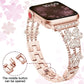 3-Leaf Clover Diamond Watch Band For Apple Watch Ultra 49mm&Watch Ultra 2 49mm / Series 9&8&7 45mm / SE 3&SE 2&6&SE&5&4 44mm / 3&2&1 42mm(Rose Gold)
