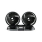 F622U Car Creative Folding Rotatable Double Head Electric Cooling Fan with Dual USB Charging Port, Style:USB Universal