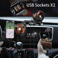 F622U Car Creative Folding Rotatable Double Head Electric Cooling Fan with Dual USB Charging Port, Style:USB Universal