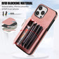 Zipper RFID Card Slot Phone Case with Short Lanyard, For iPhone 13 mini, For iPhone 13, For iPhone 13 Pro, For iPhone 13 Pro Max