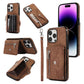 Zipper RFID Card Slot Phone Case with Short Lanyard, For iPhone 13 mini, For iPhone 13, For iPhone 13 Pro, For iPhone 13 Pro Max