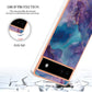 For Google Pixel 6A Electroplating Marble Dual-side IMD Phone Case(Purple 016)